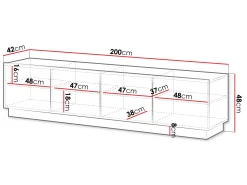 TV-bord Lingua I (Hvid)
