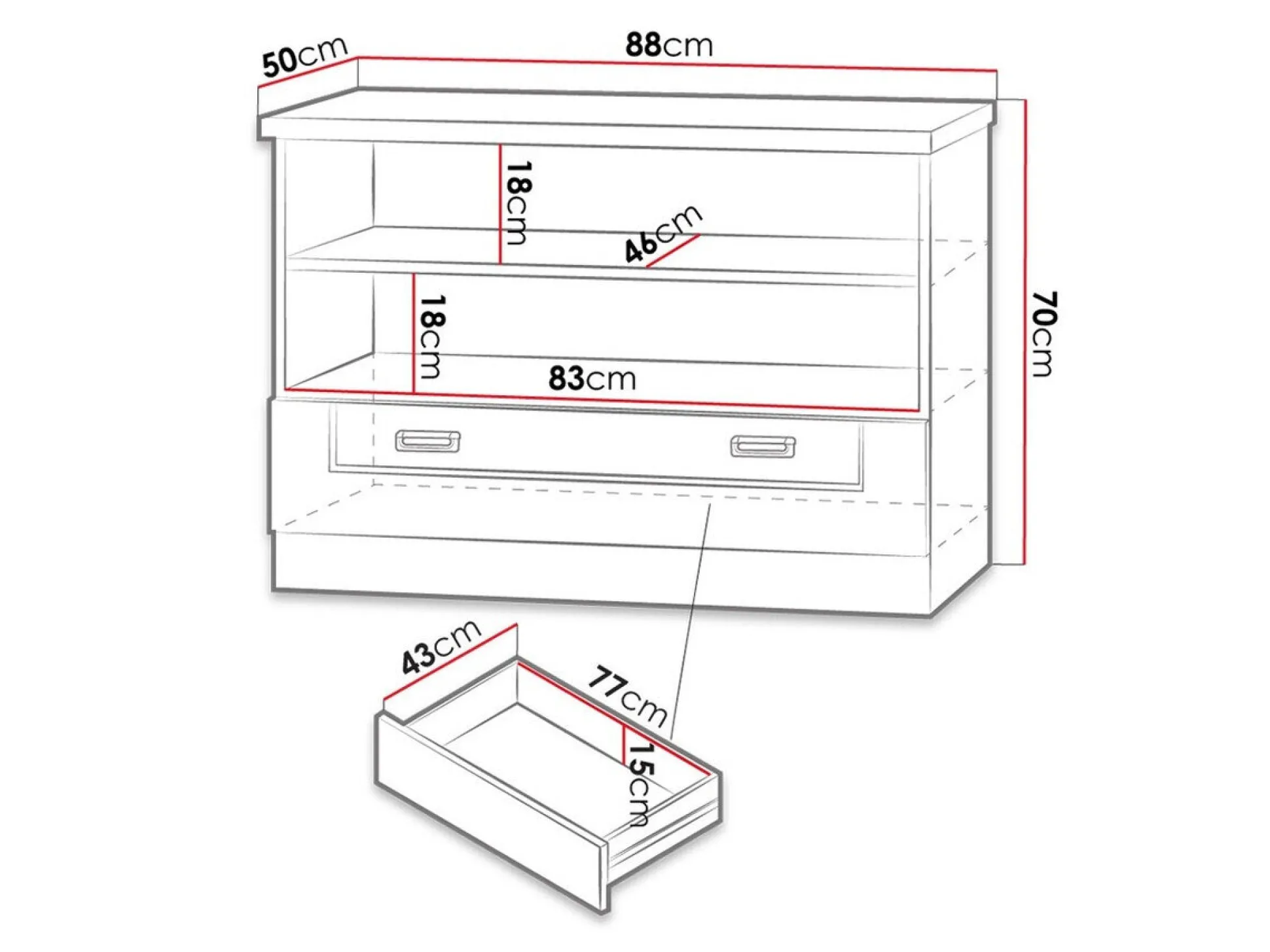 TV-bord Lircava 118 (Lefkas eg)