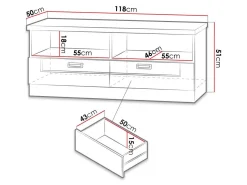 TV-bord Lircava 110 (Lefkas eg)