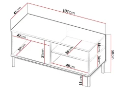 TV-bord Lomsore 100 (Hvid)