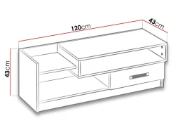 TV-bord Lorlare 111 (Hvid + Turkis)