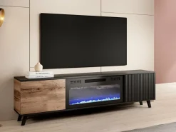 TV-bord Luelia 121 (Sort + Wotan eg)