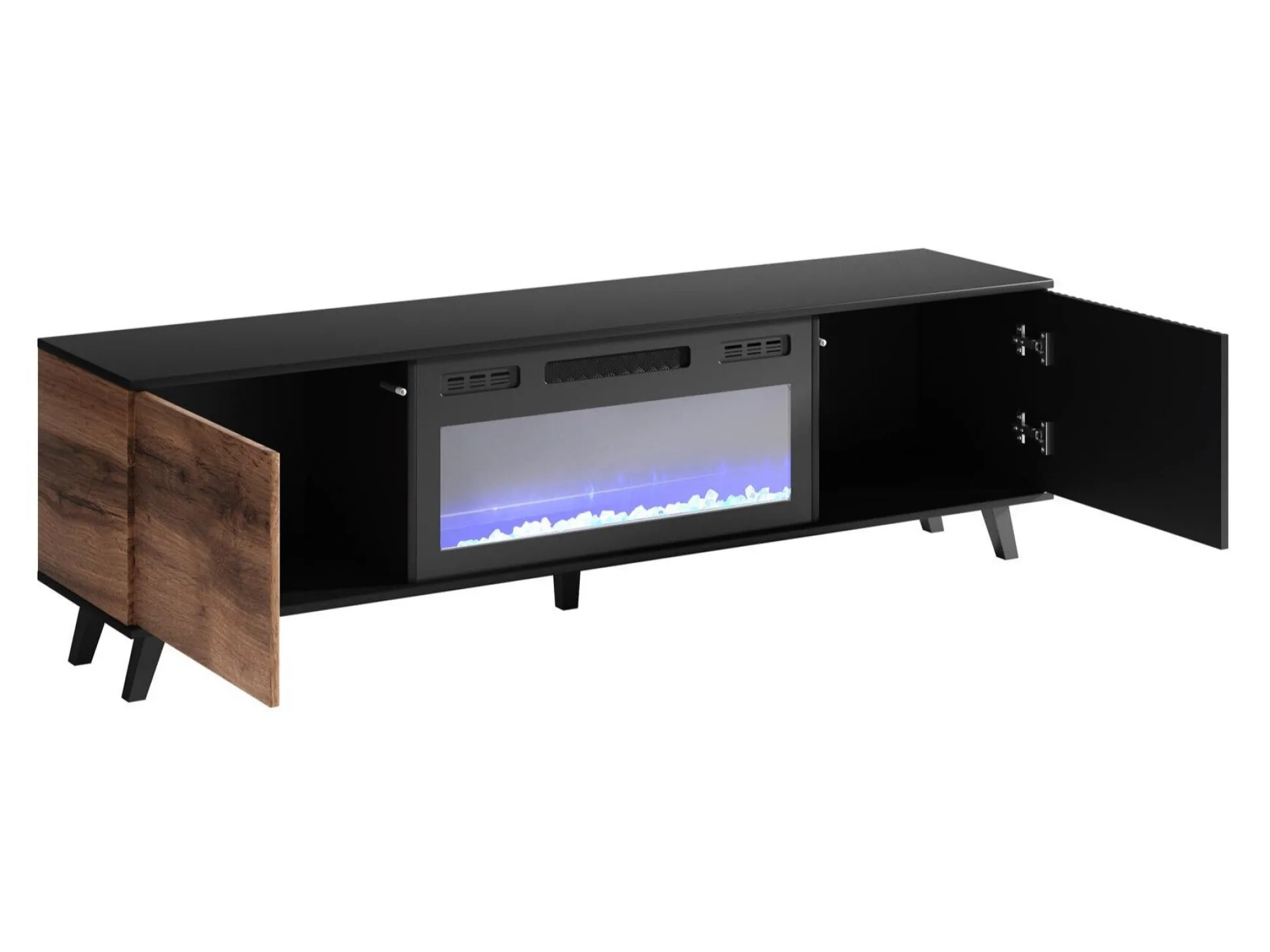 TV-bord Luelia 121 (Sort + Wotan eg)