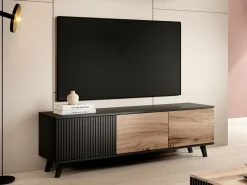 TV-bord Luelia 116 (Sort + Wotan eg)