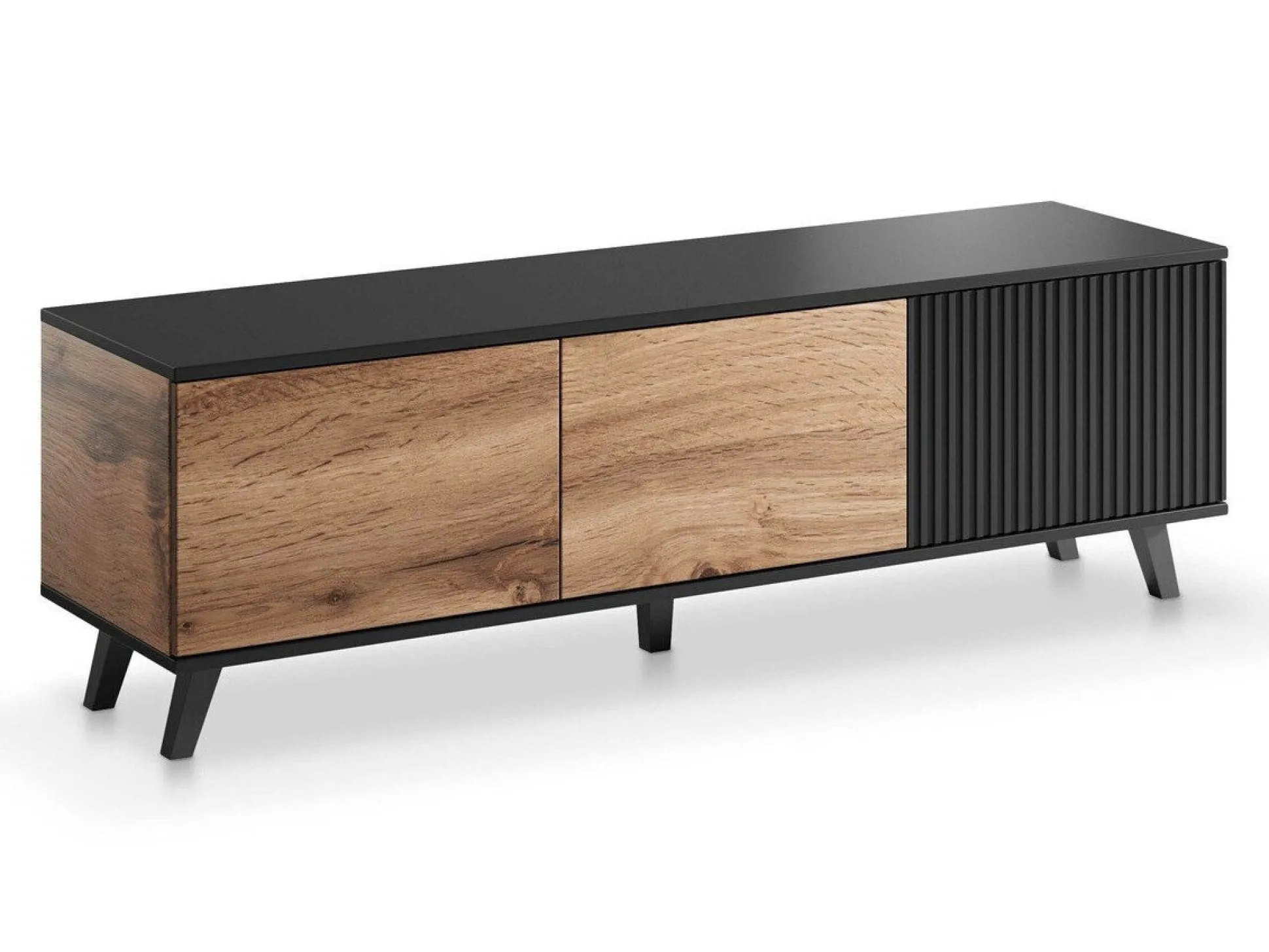 TV-bord Luelia 116 (Sort + Wotan eg)