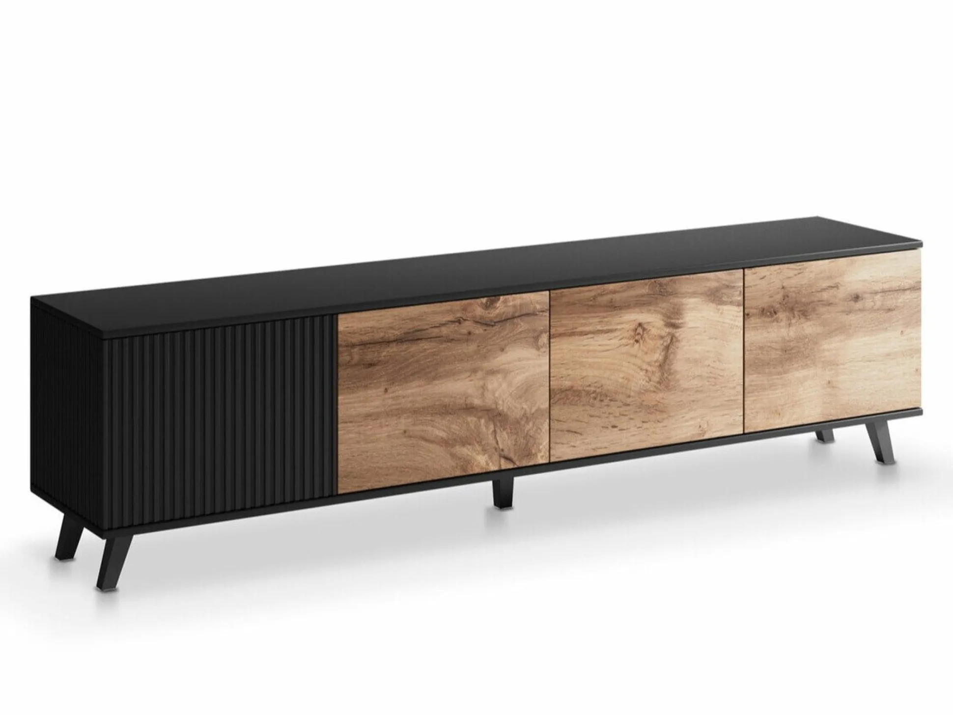 TV-bord Luelia 114 (Sort + Wotan eg)