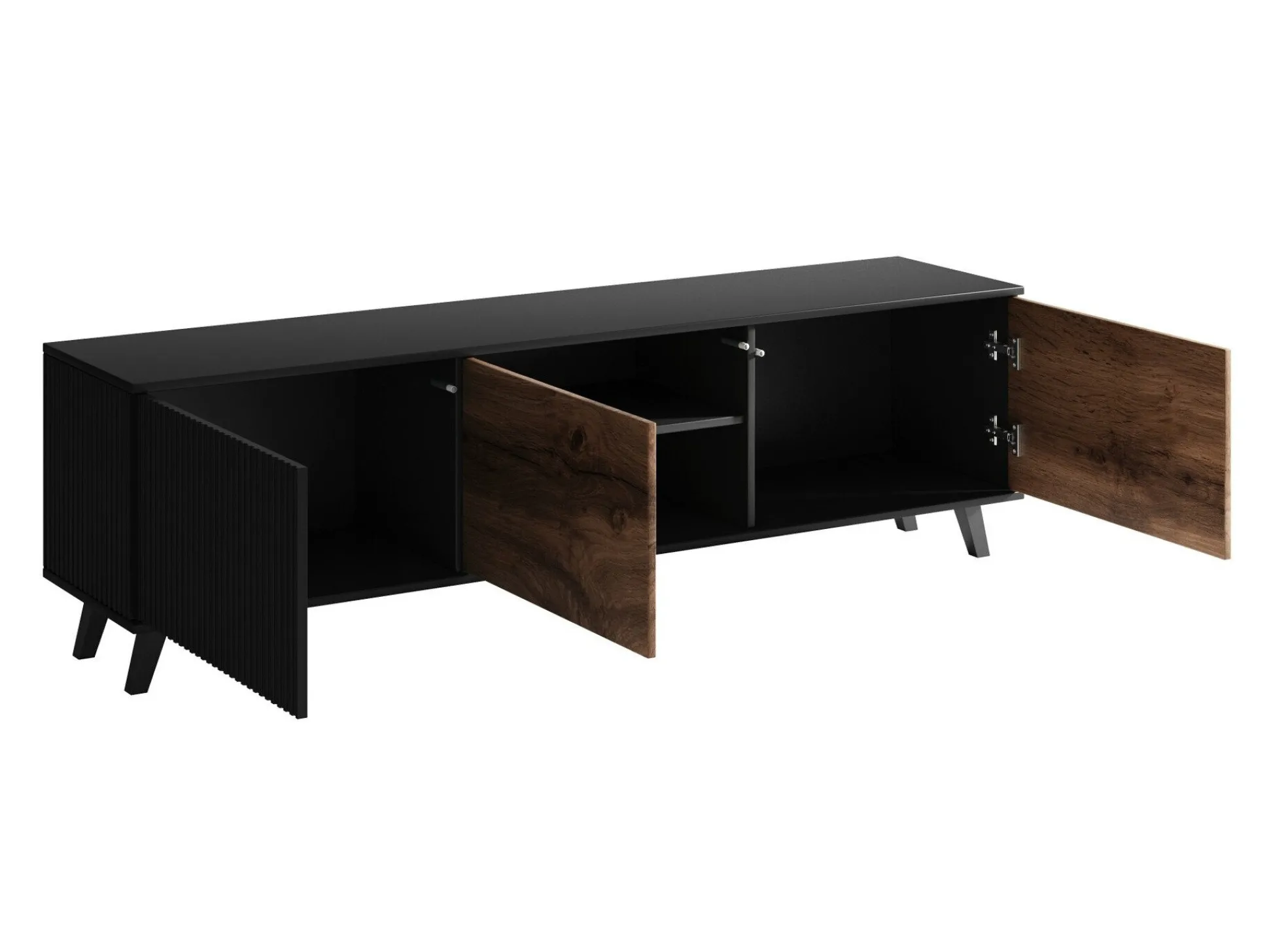 TV-bord Luelia 115 (Sort + Wotan eg)