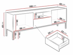 TV-bord Lunole 109 (Kashmir)