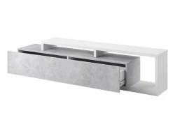 TV-bord Lutiva 103 (Hvid + Beton)