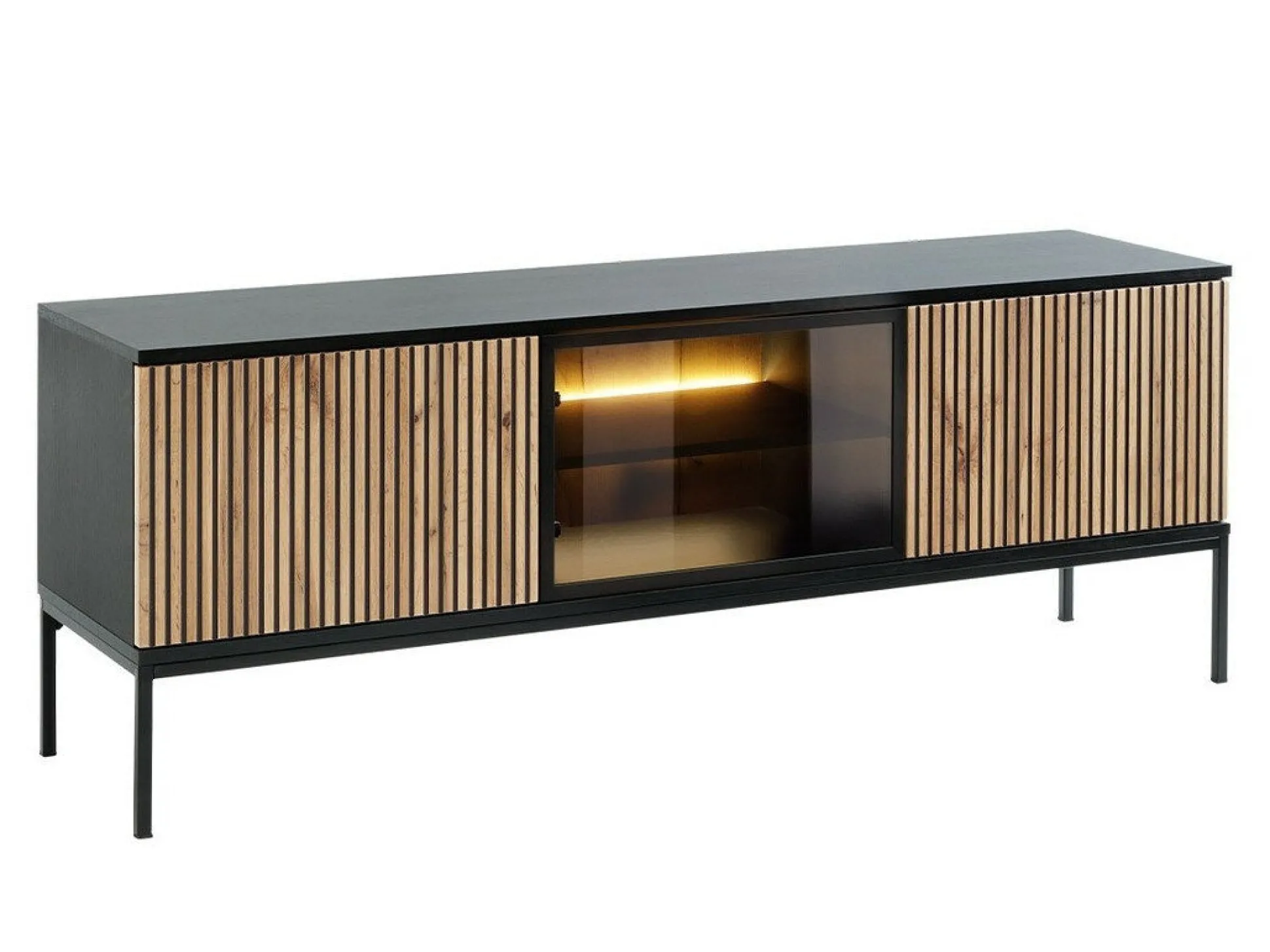 TV-bord Manal (Sort + Wotan eg)