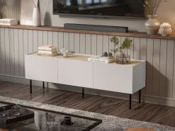 TV-bord Melbela 106 (Kashmir + Egetræ)