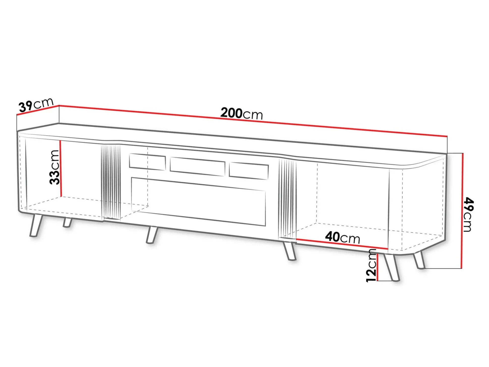 TV-bord Modus (Kashmir + Sort)