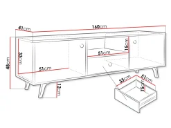 TV-bord Monfera 104 (Hvid)