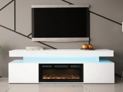 TV-bord Monfero I (Hvid + Glansfuld hvid)