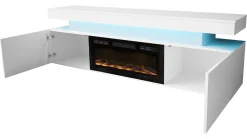 TV-bord Monfero I (Hvid + Glansfuld hvid)