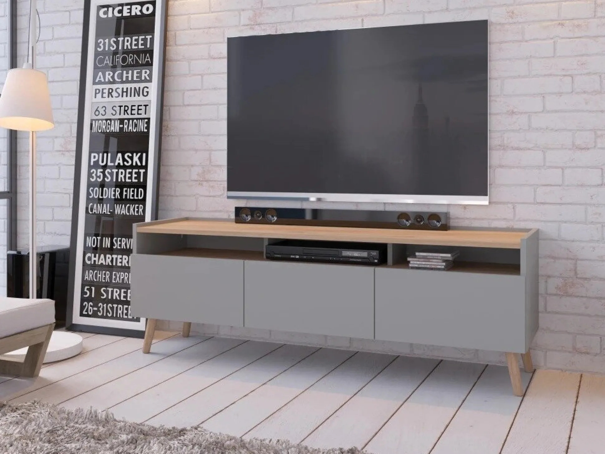 TV-bord Monmelo 100 (Grå)