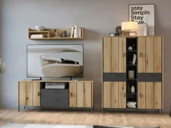 TV-bord Morelmi 100 (Antracit + Egetræ)