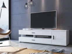 TV-bord Ontario 171 (Glansfuld hvid + Hvid)