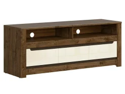 TV-bord Ophevaru 108 (Glossy cream + April egetræ)