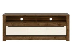 TV-bord Ophevaru 108 (Glossy cream + April egetræ)