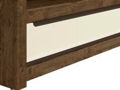 TV-bord Ophevaru 108 (Glossy cream + April egetræ)