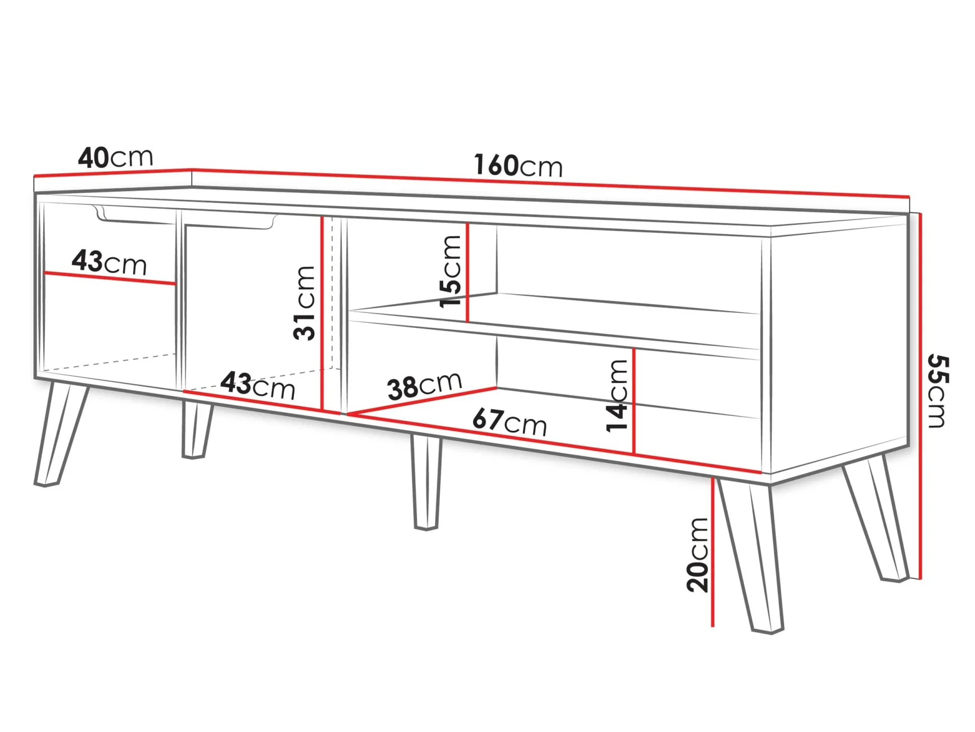 TV-bord Otis (Kashmir)