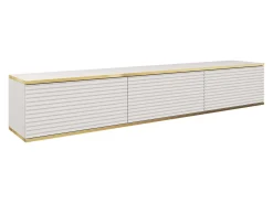 TV-bord Princal I (Hvid + Gylden)