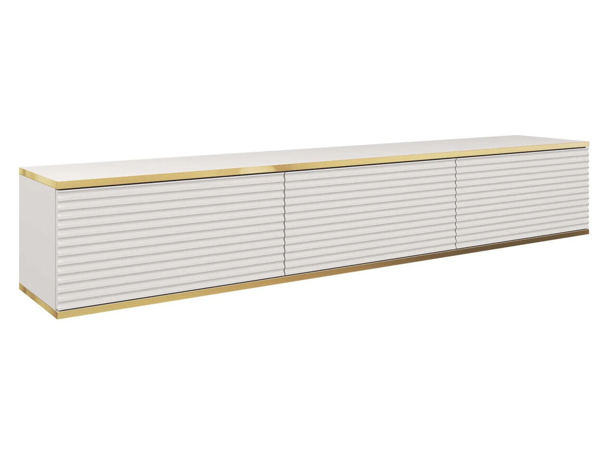 TV-bord Princal I (Hvid + Gylden)