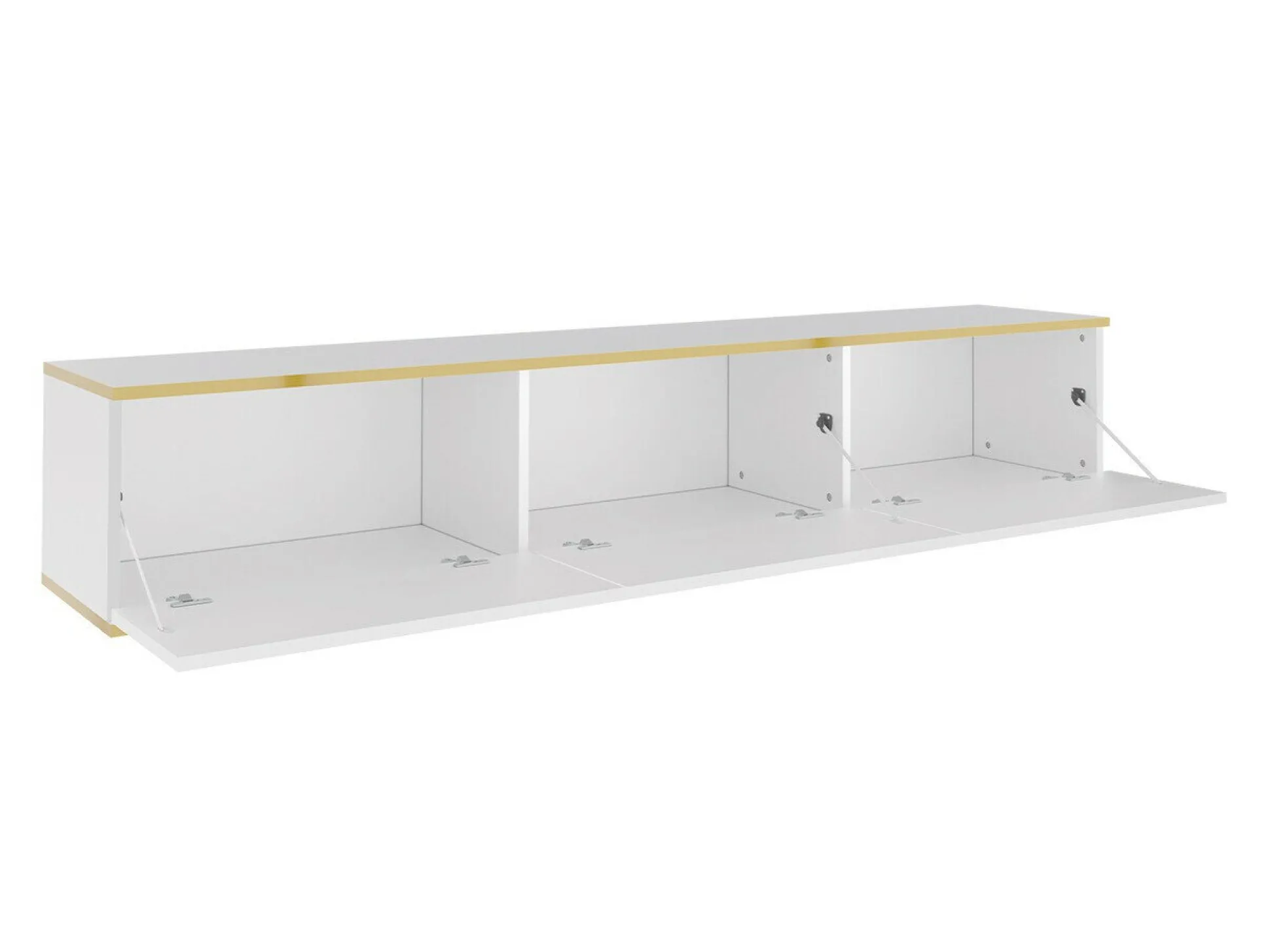 TV-bord Princal I (Hvid + Gylden)