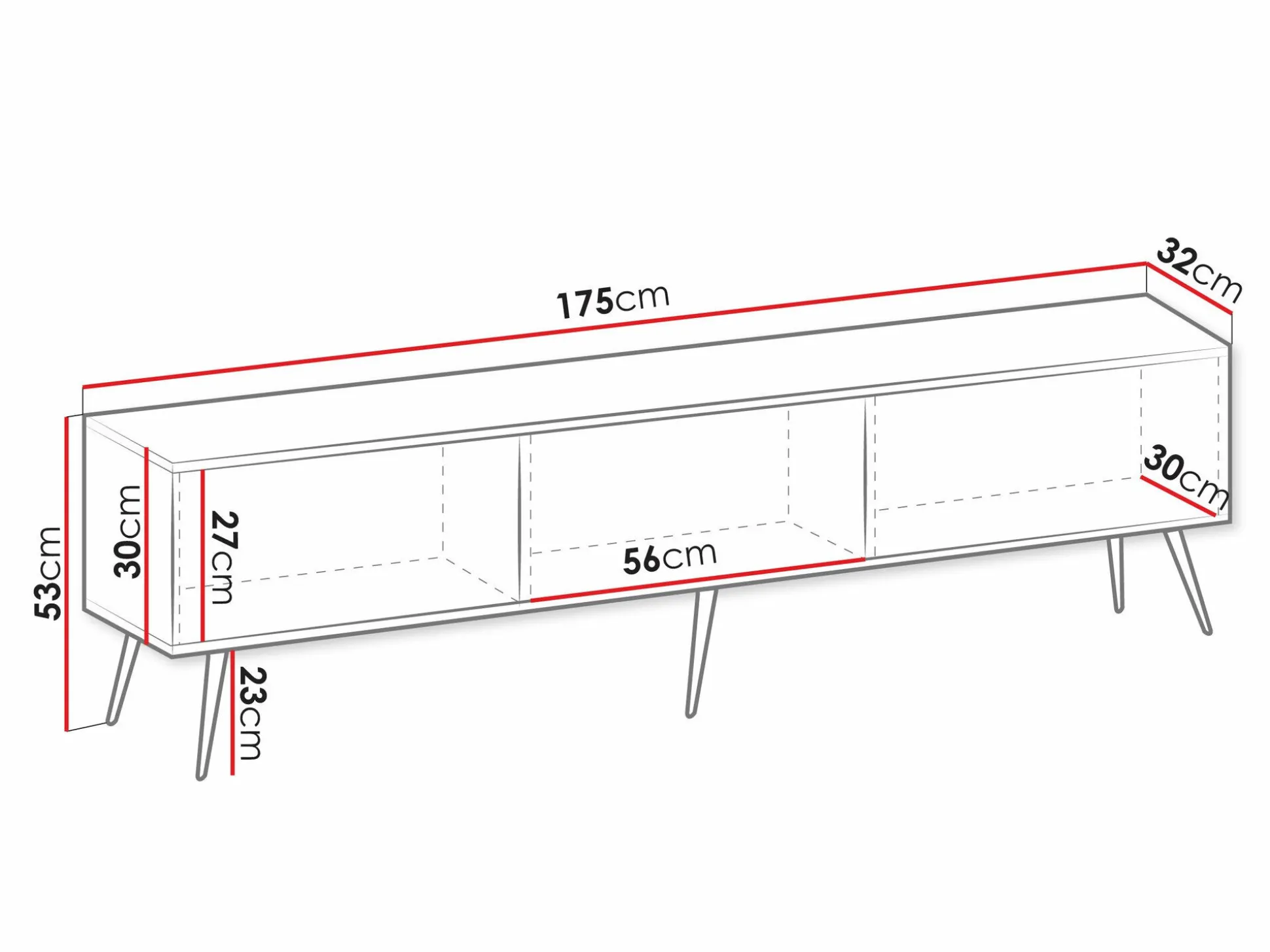 TV-bord Princal II (Sort)