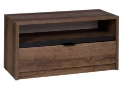 TV-bord Providence 122 (Kloster eg + Blank sort)