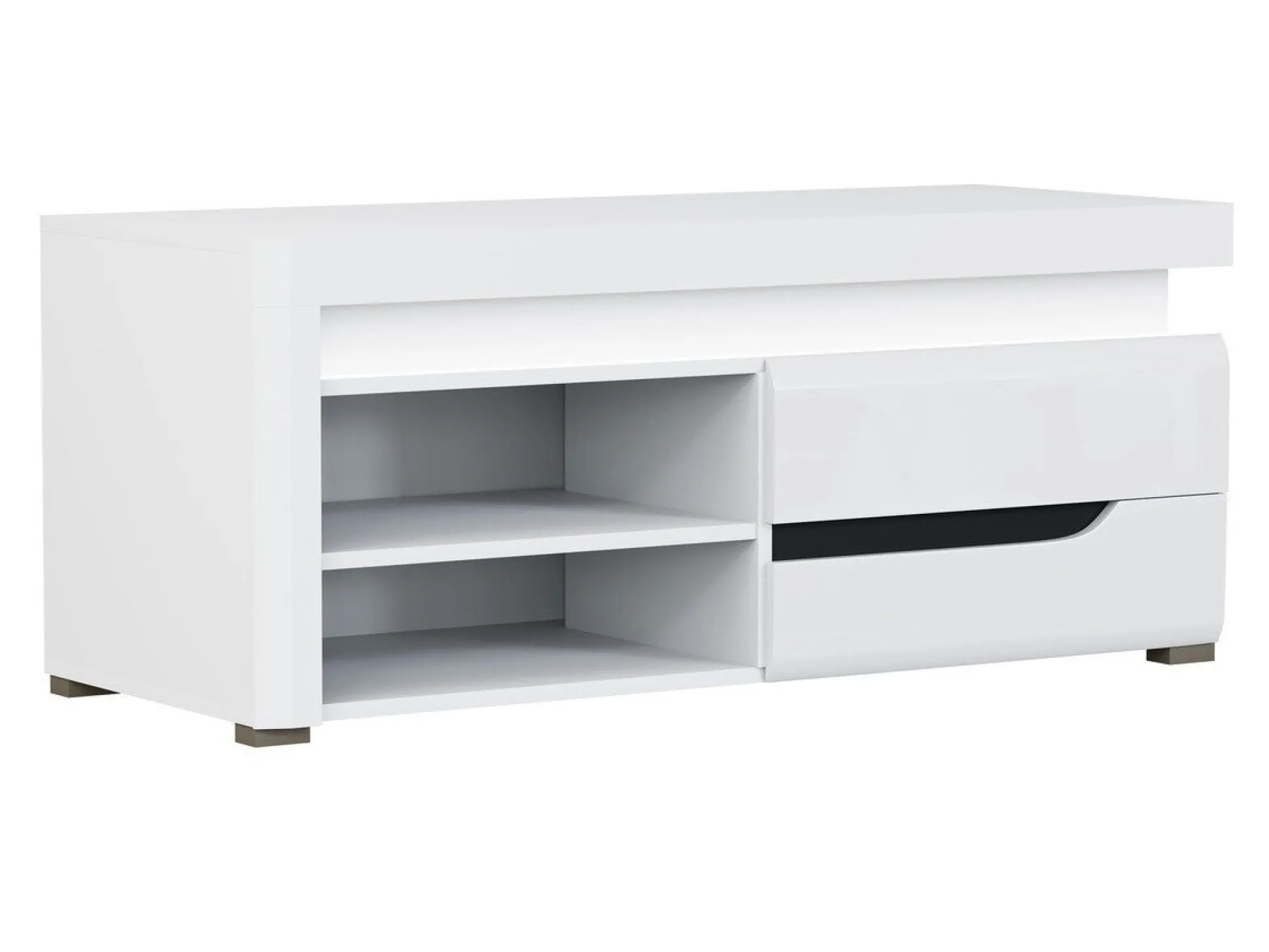 TV-bord Revelmi 100 (Glansfuld hvid + Hvid)