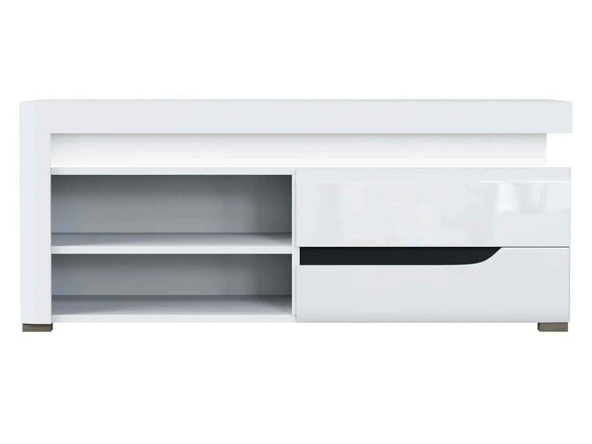 TV-bord Revelmi 100 (Glansfuld hvid + Hvid)