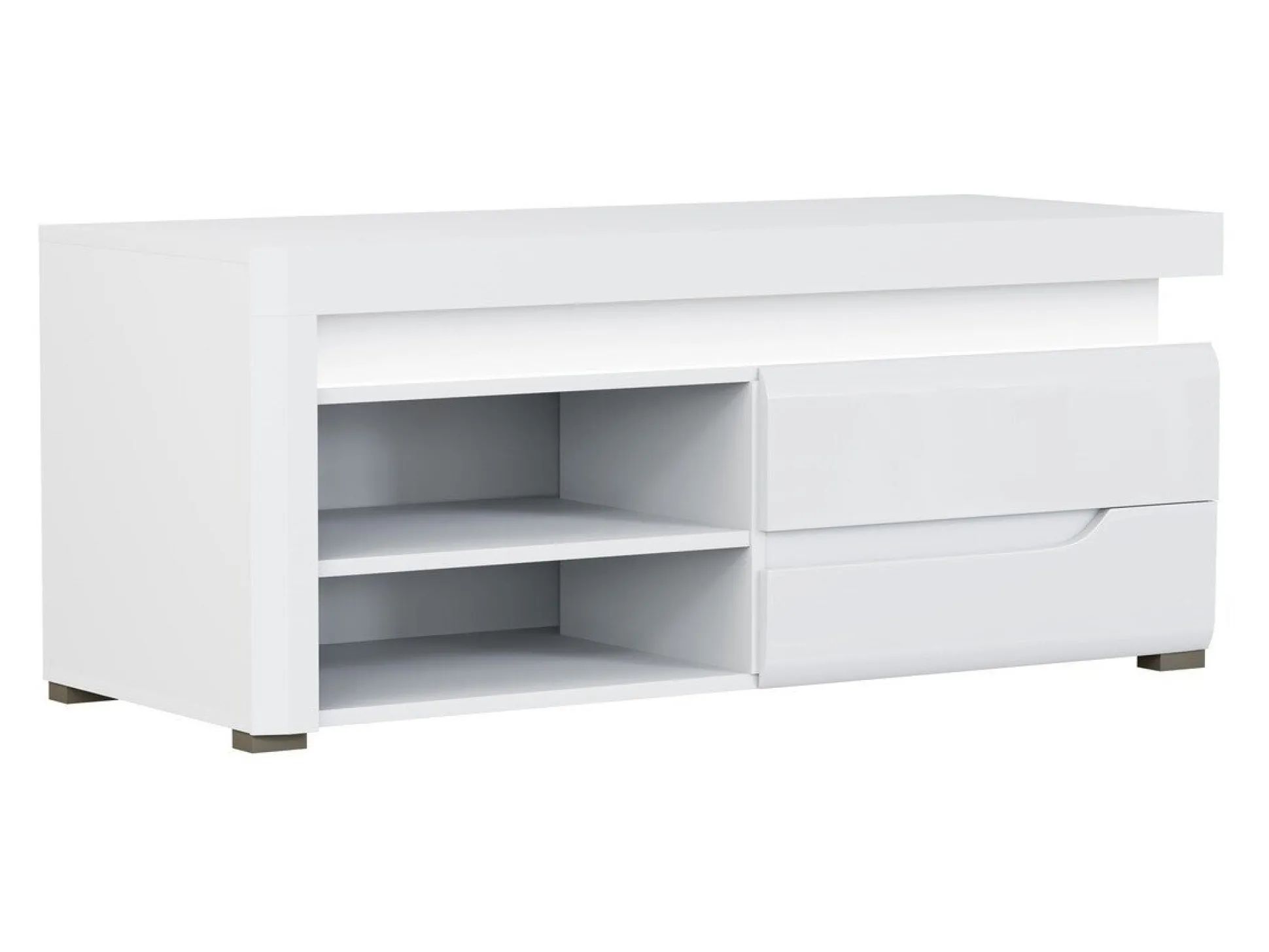 TV-bord Revelmi 100 (Glansfuld hvid + Hvid)