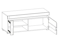 TV-bord Revelmi 100 (Glansfuld hvid + Hvid)