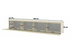TV-bord Revmiru 104 (Hvid + Wotan eg)