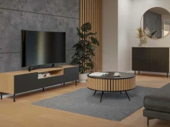 TV-bord Romseru 105 (Sort + Artisan eg)