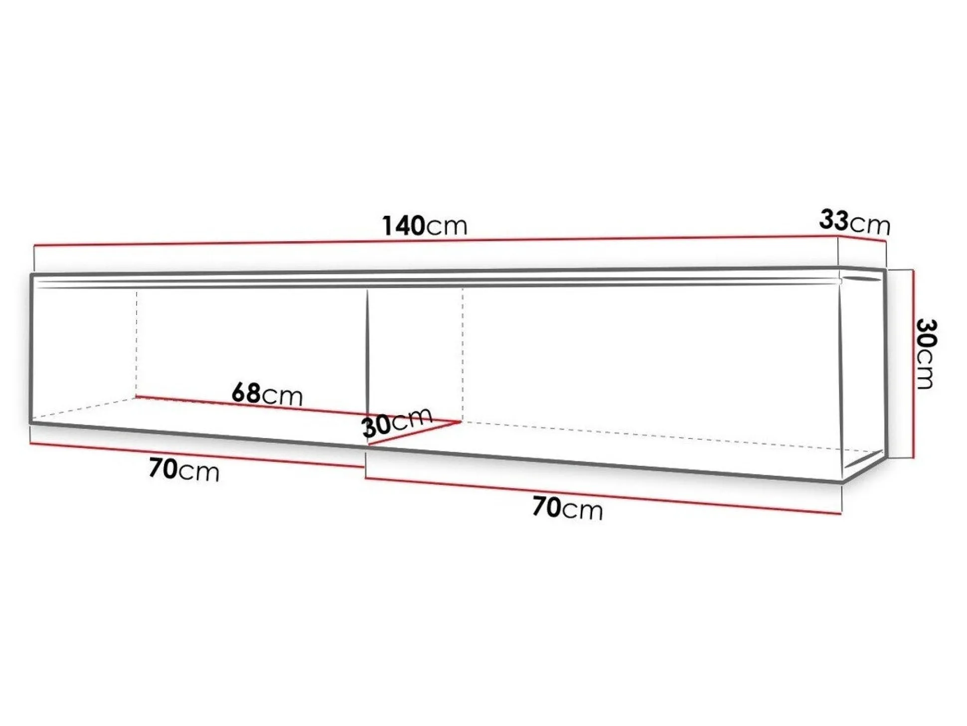 TV-bord Scientia (Hvid + Glansfuld hvid)