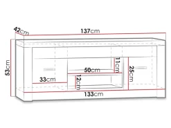 TV-bord Serfeno 106 (Mørk aske)