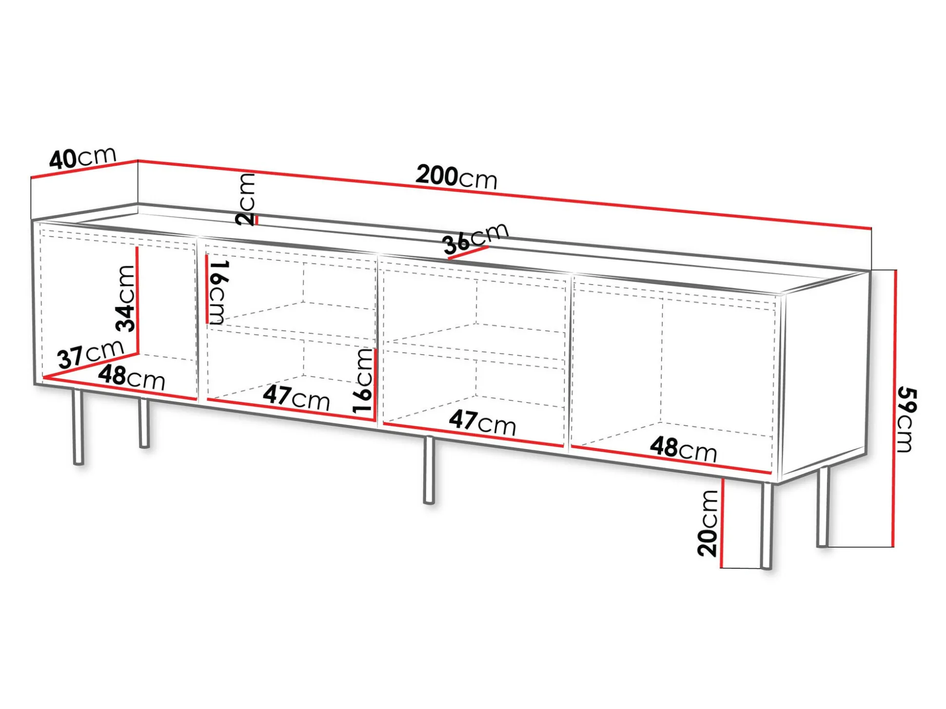 TV-bord Sillen I (Sort)