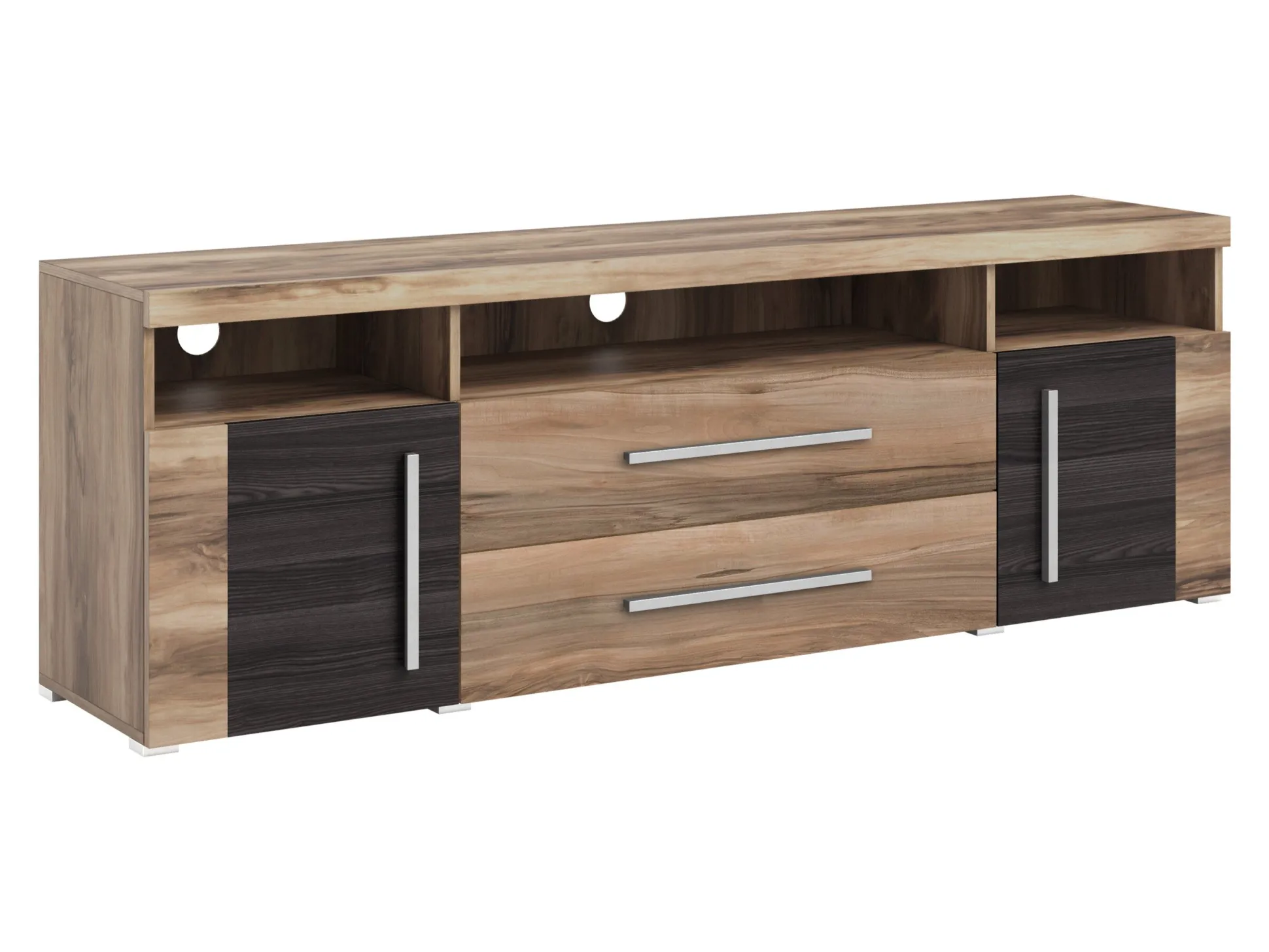 TV-bord Sorciro 106 (Nød + Mørk eg)