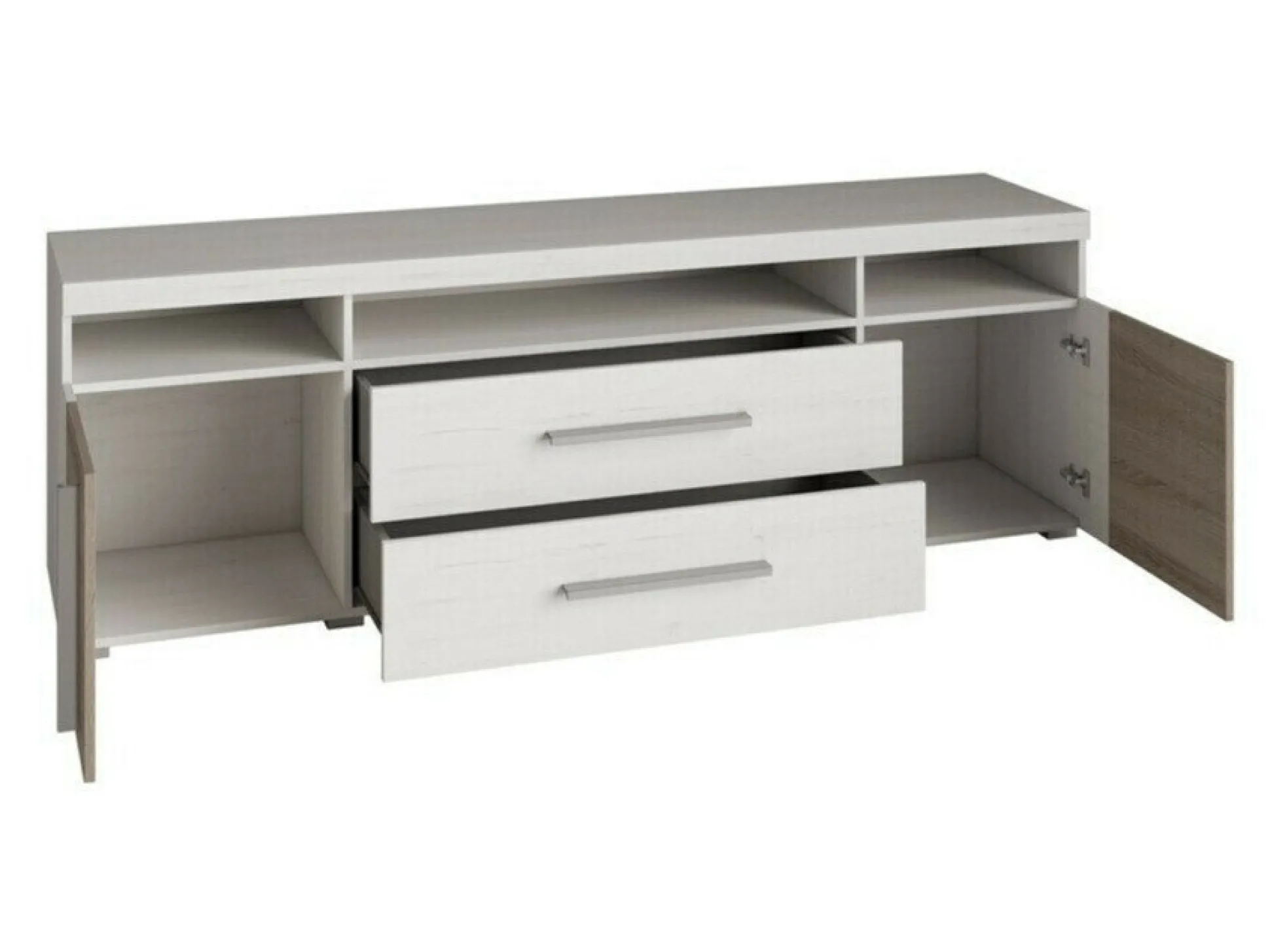 TV-bord Sorciro 106 (Nød + Mørk eg)