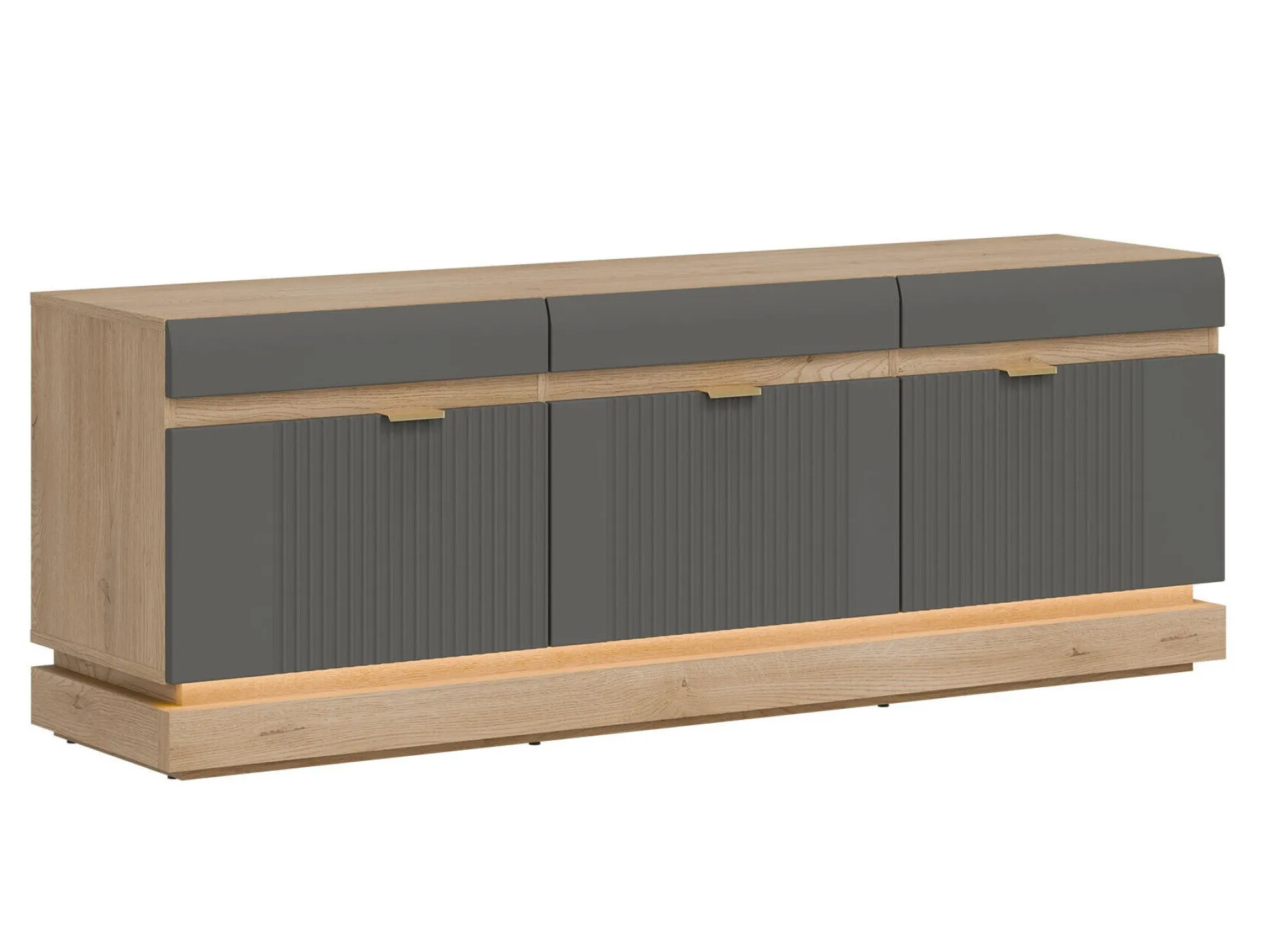 TV-bord Teselbu 100 (Grå + Torro-eg)