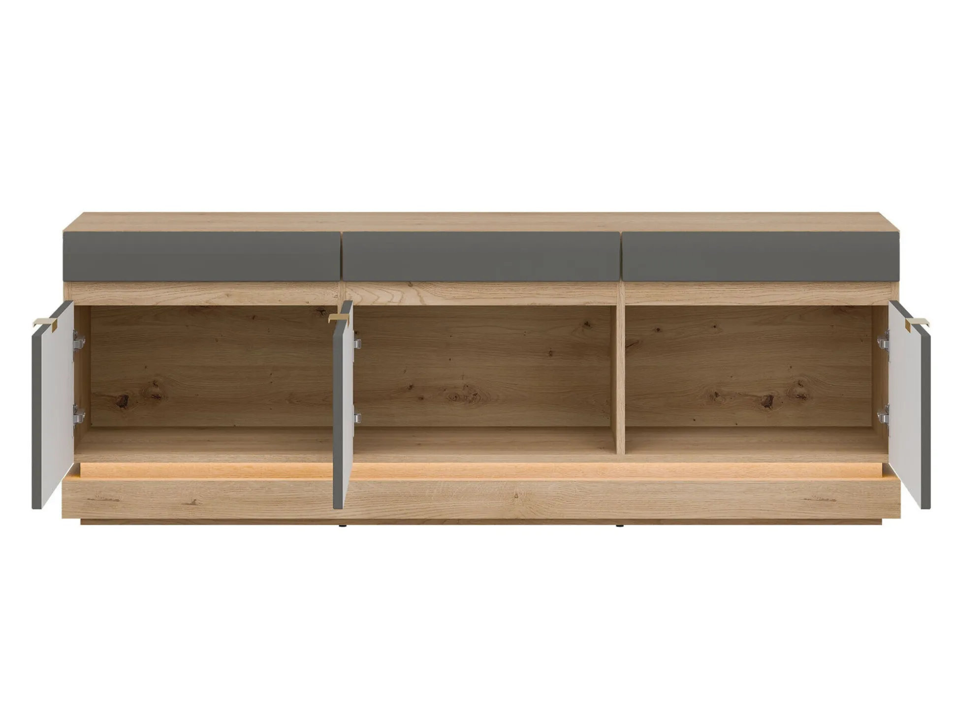 TV-bord Teselbu 100 (Grå + Torro-eg)