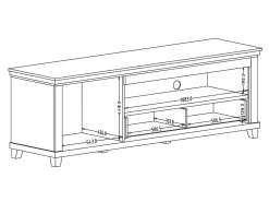 TV-bord Tolnue 104 (Lys beige + Egetræ)