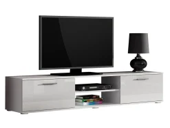 TV-bord Tornola 101 (Hvid + Glansfuld hvid)