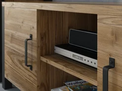 TV-bord Tornua 104 (Mørk gran + Mat sort)