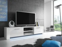 TV-bord Uva II (Hvid + Glansfuld hvid)