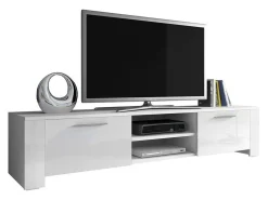 TV-bord Uva II (Hvid + Glansfuld hvid)