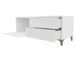 TV-bord Uva III (Hvid + Gloss grå)